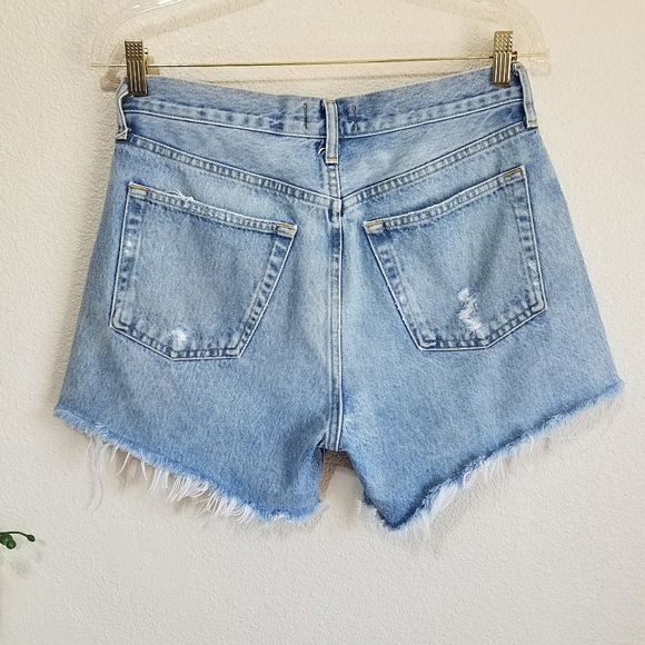 AGOLDE Parker Vintage Cut Off Denim Shorts In Swapmeet - Picture 3 of 11